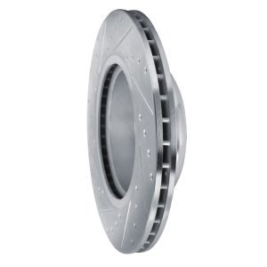 BMW Z4 Brake Rotor (1) - Front Right - R1 Concepts - Drilled & Slotted - Silver - `09-`16